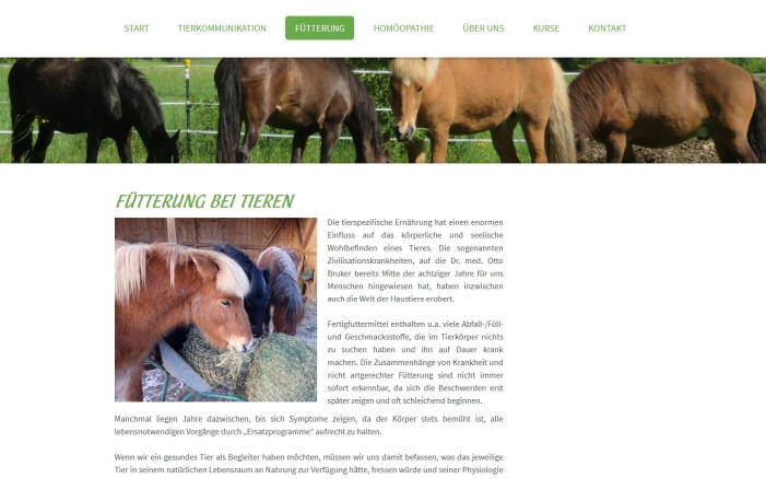 4 Healthy Animals: Pferdefütterung - Homöopathie für Tiere - Tierkommunikation -- Andrea Grätz